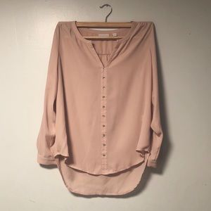 New York & Company Faux Button Blouse